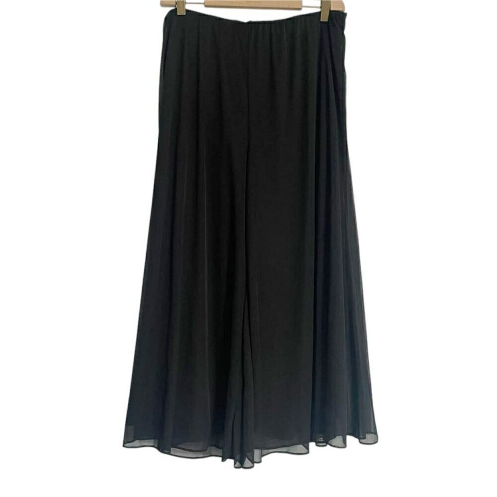 Alex Evenings Size XL Black Dress Pants Wedding Cocktail Party Holidays Wide Leg